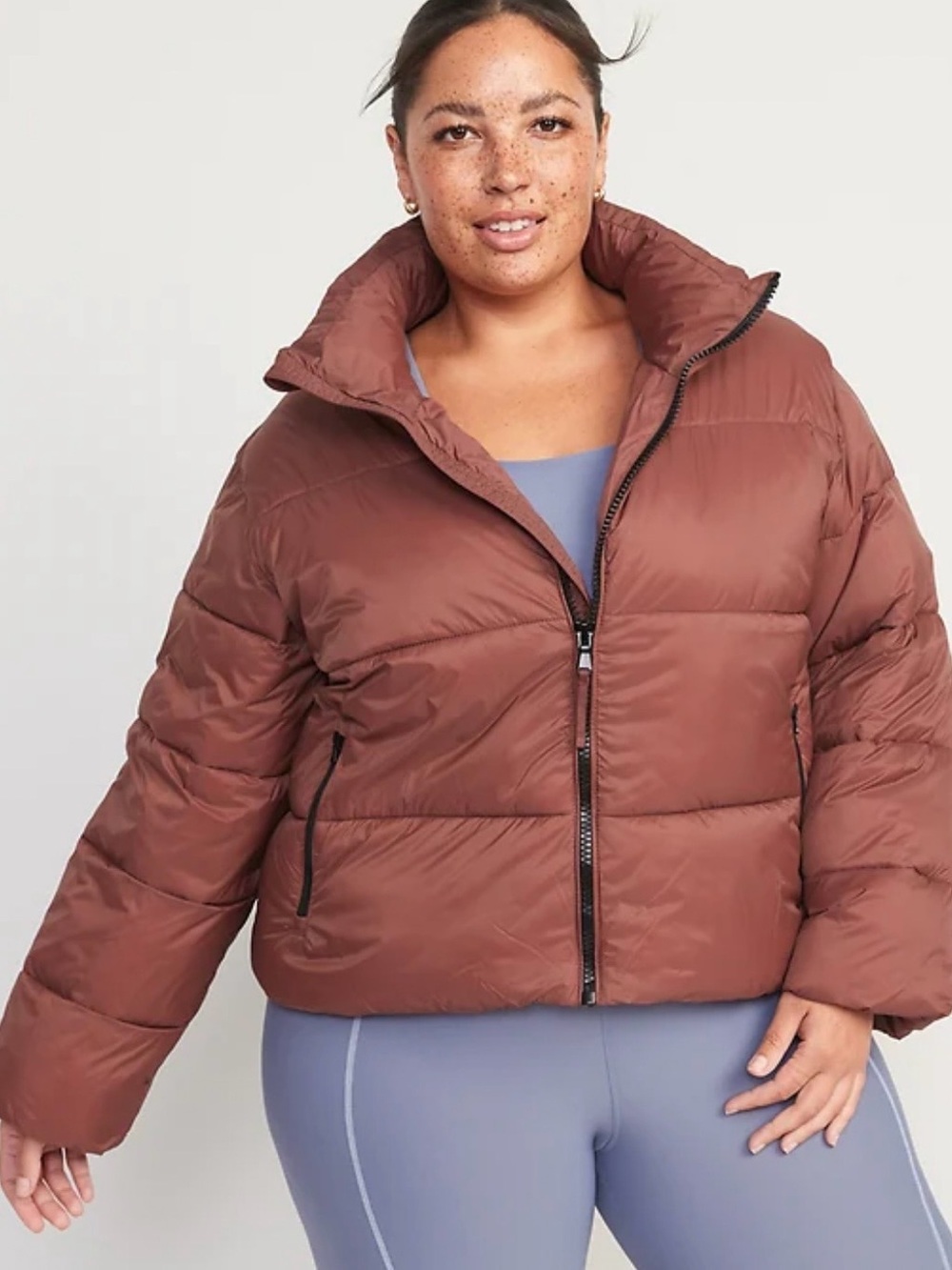 NWT Old Navy Cropped Relaxed Fit Zippered Short Puffer Jacket Size 3X - Picture 1 of 4